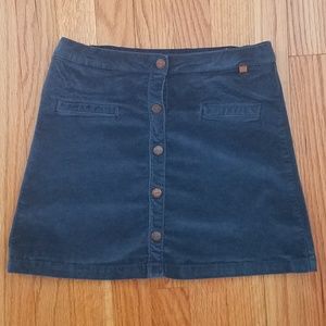 Zara Girls Blue Velvet Velour Mini Skirt 11/12